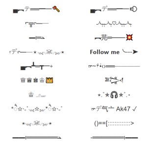 Kí tự đặc biệt PUBG